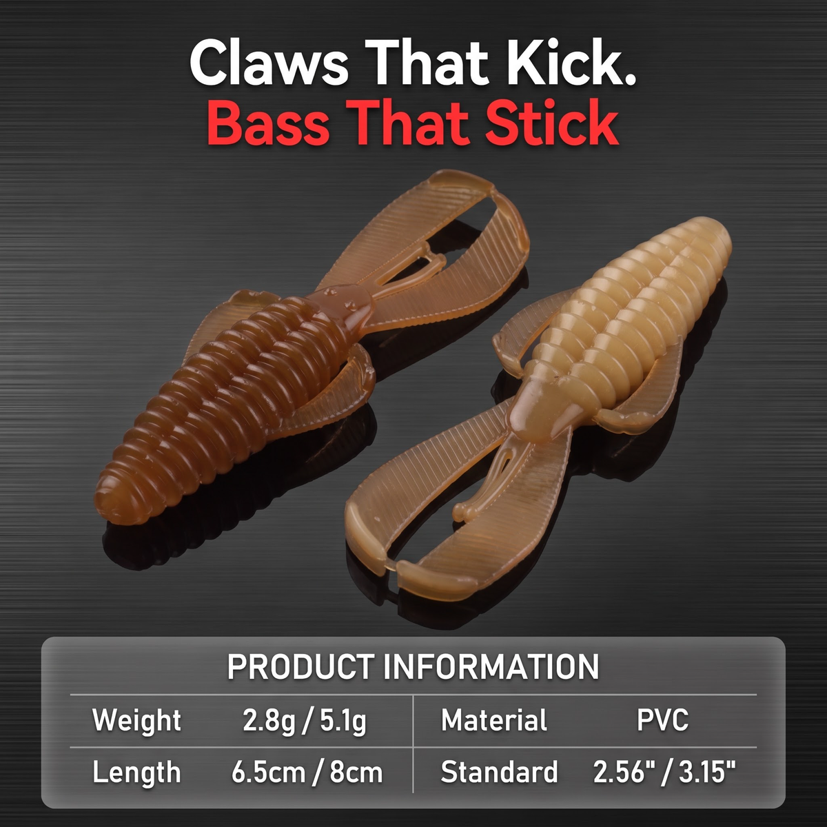 Obstacle Crawfish Soft Bait - Texas Rig Crawfish Lure