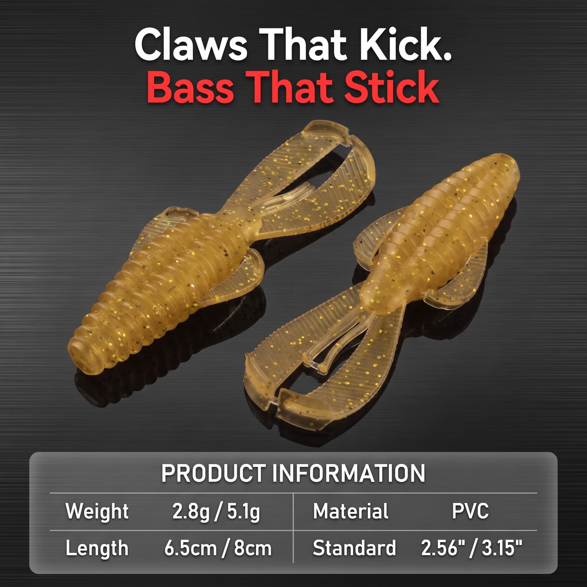 Obstacle Crawfish Soft Bait - Texas Rig Crawfish Lure