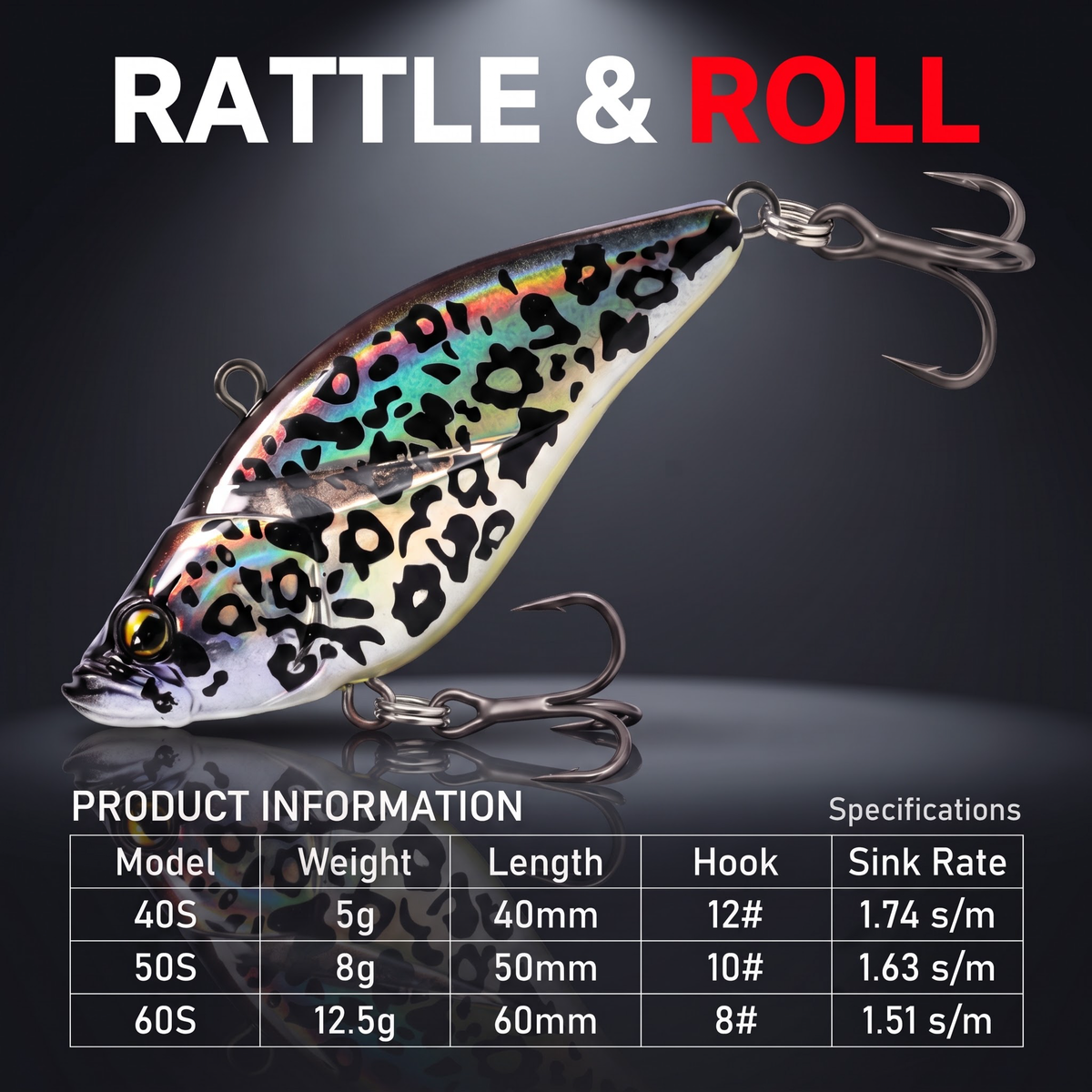 VIB — Sinking Noise Rattle Lure | 3 Sizes