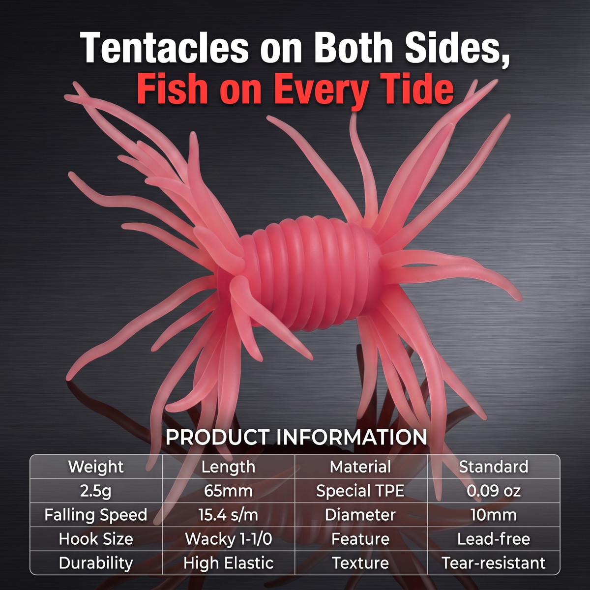 Tentacle Monster Dual-Tentacle Soft Bait | 4pc/pack | Lemon Scent + Amino Acid