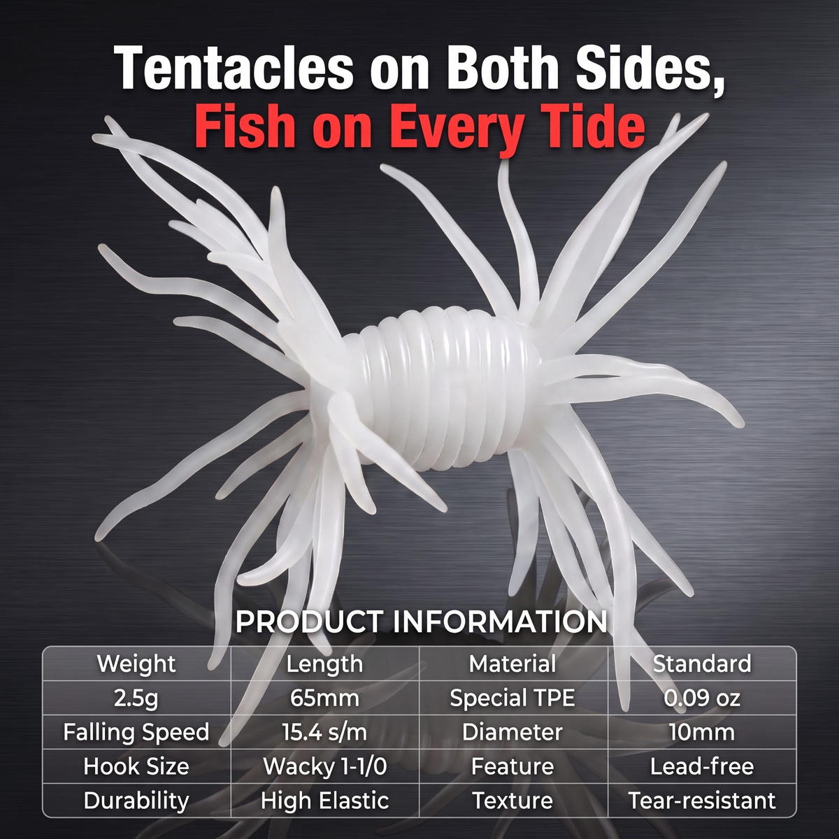 Tentacle Monster Dual-Tentacle Soft Bait | 4pc/pack | Lemon Scent + Amino Acid
