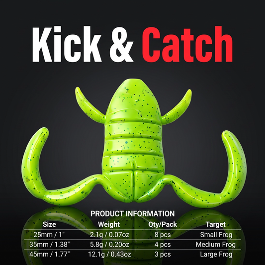Floating Frog Soft Bait — Kicking Legs Topwater Lure | Weedless