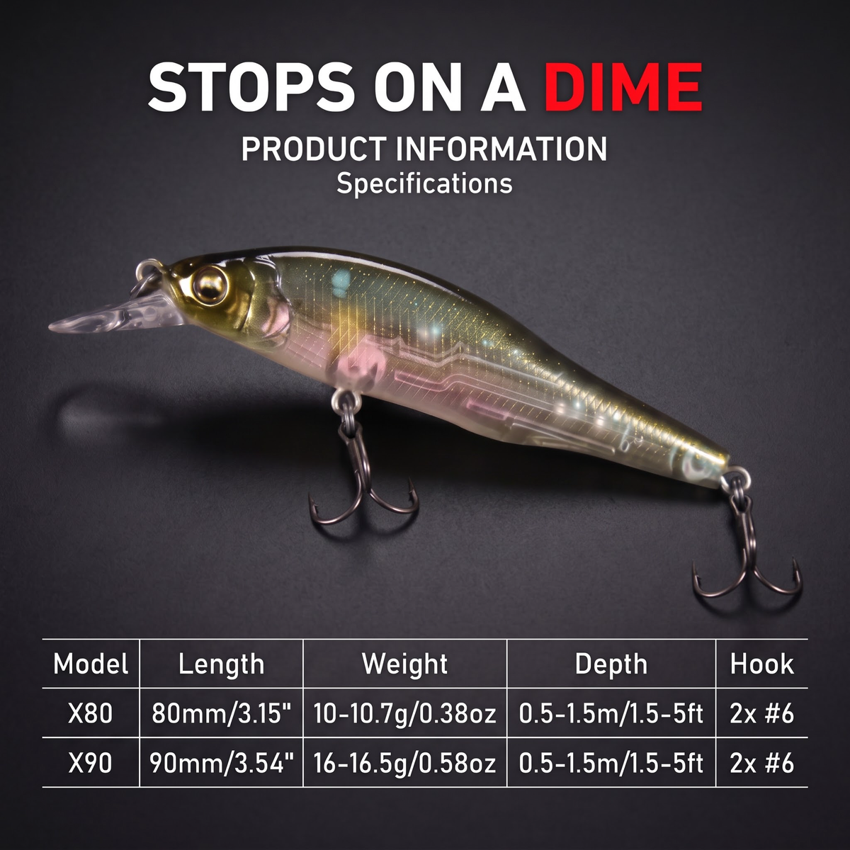 Suspending & Floating Minnow Lure - Long Casting Jerkbait Weight Transfer System