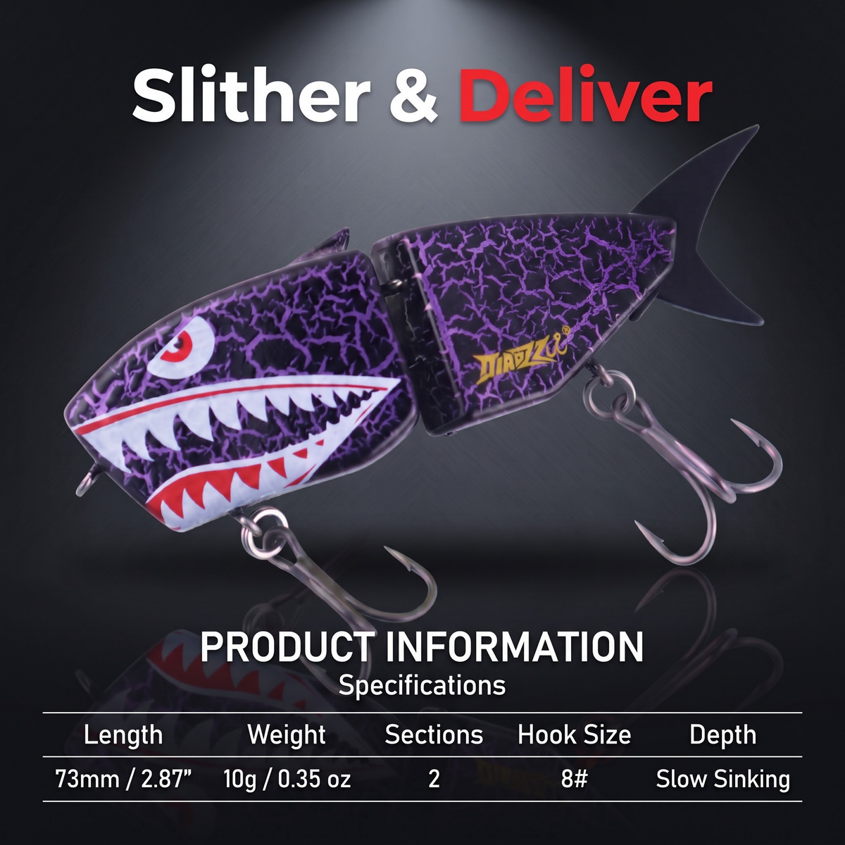 Pig Shark Jointed Swimbait — Sinking 2-Section Fishing Lure