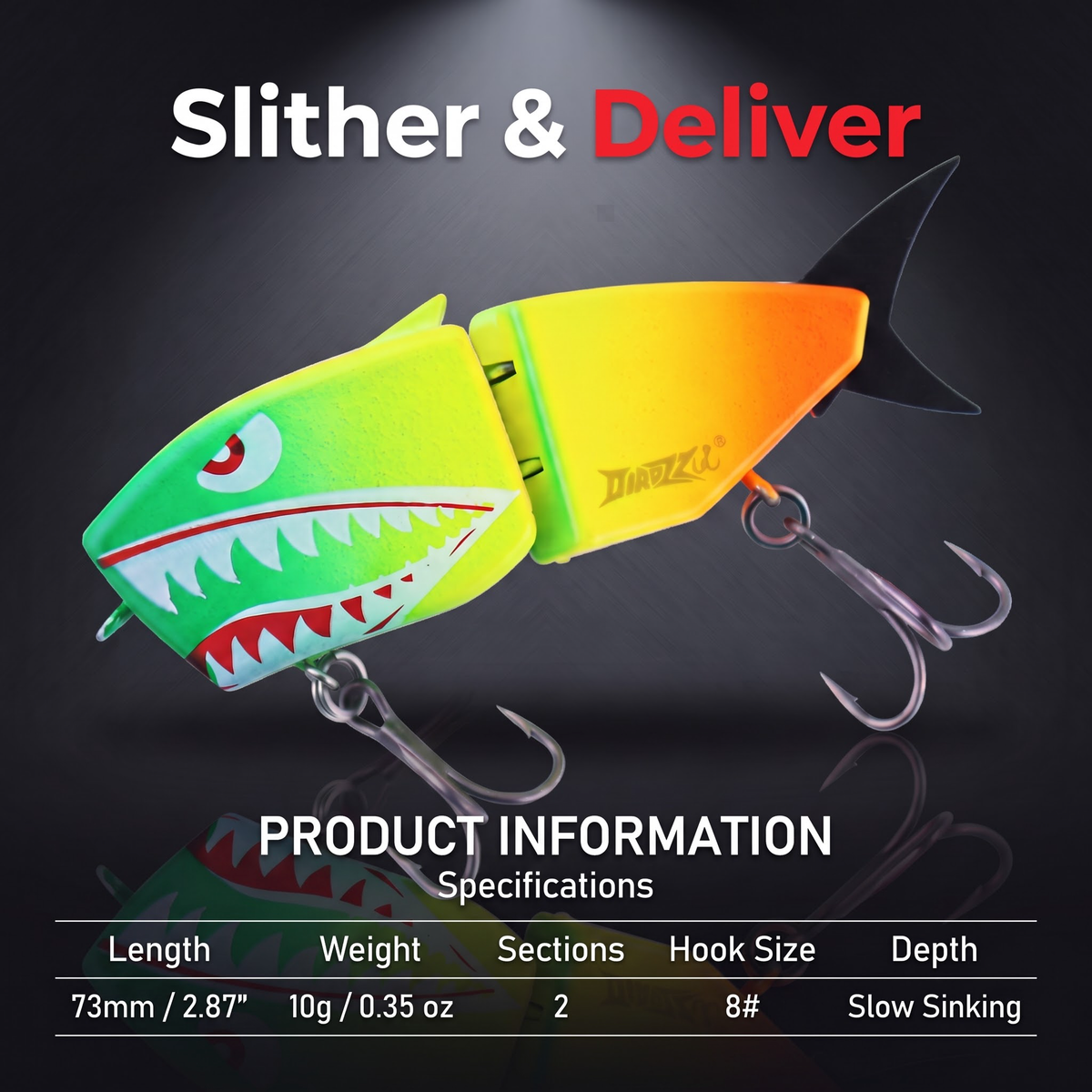 Pig Shark Jointed Swimbait — Sinking 2-Section Fishing Lure