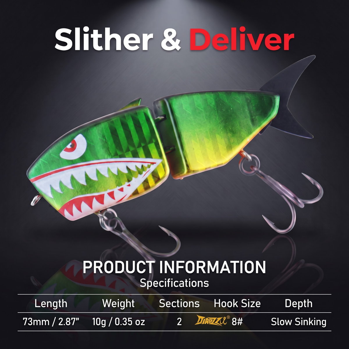 Pig Shark Jointed Swimbait — Sinking 2-Section Fishing Lure