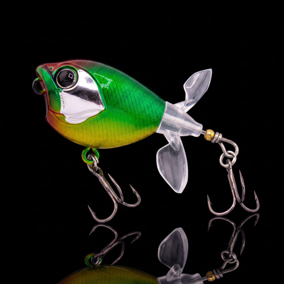 Topwater Tractor Lure — Double Propeller Surface Bait | Tungsten Weight
