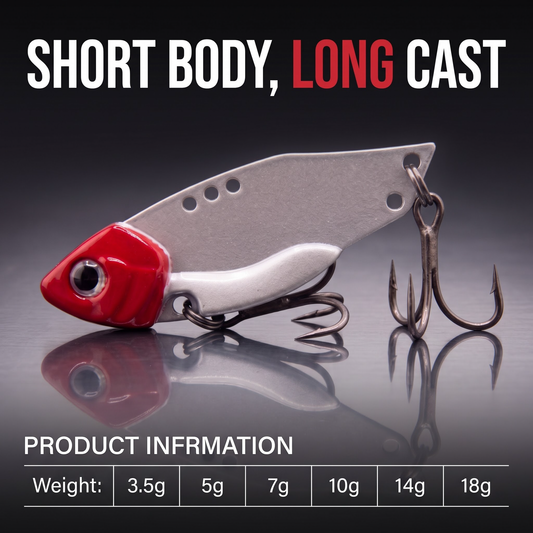 Metal VIB Blade Bait — Long Cast Sinking Vibrating Lure | Full Depth