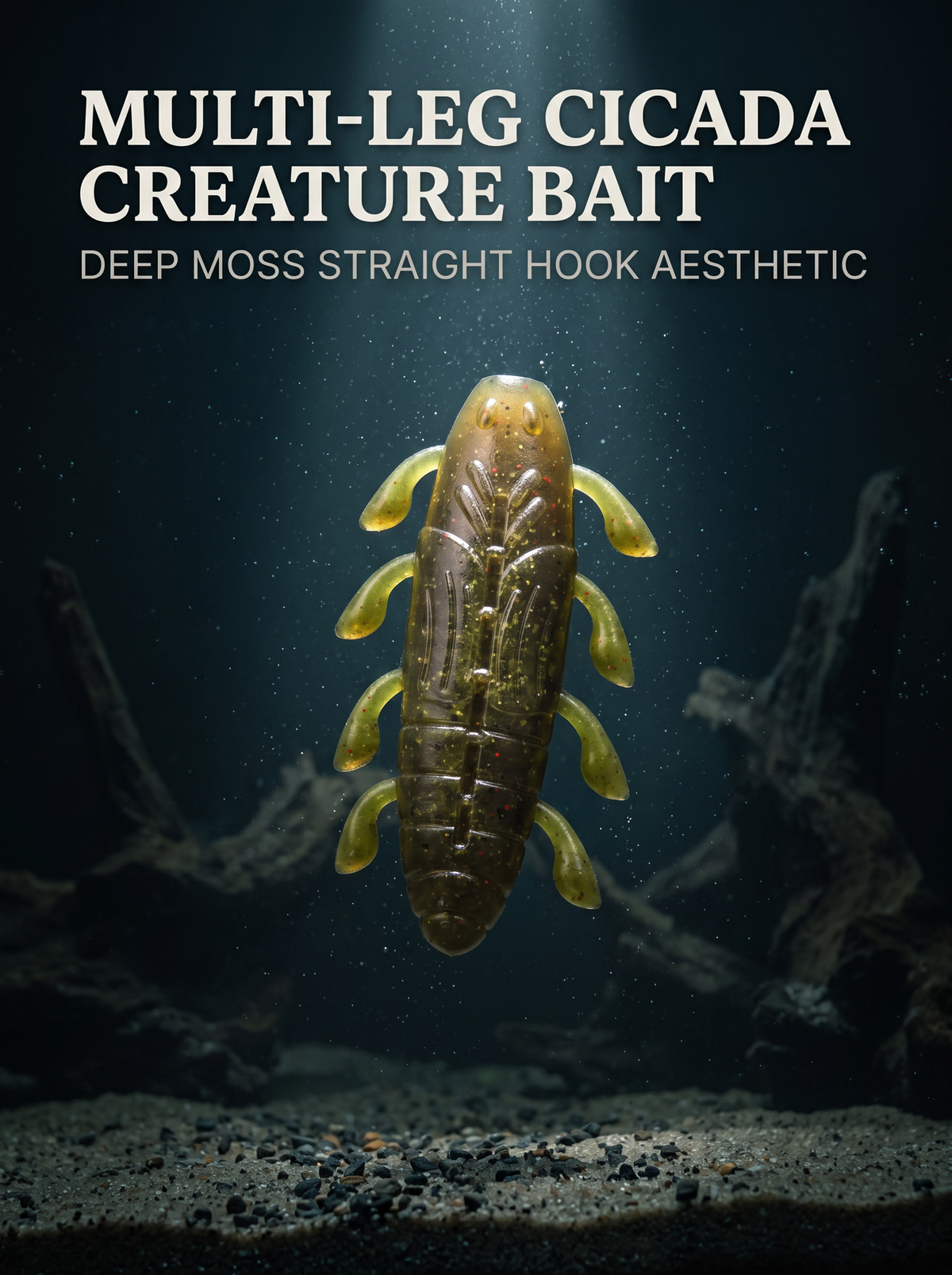 Cicada Multi-Leg Creature Bait — Salted Sinking Soft Plastic | 3 Sizes