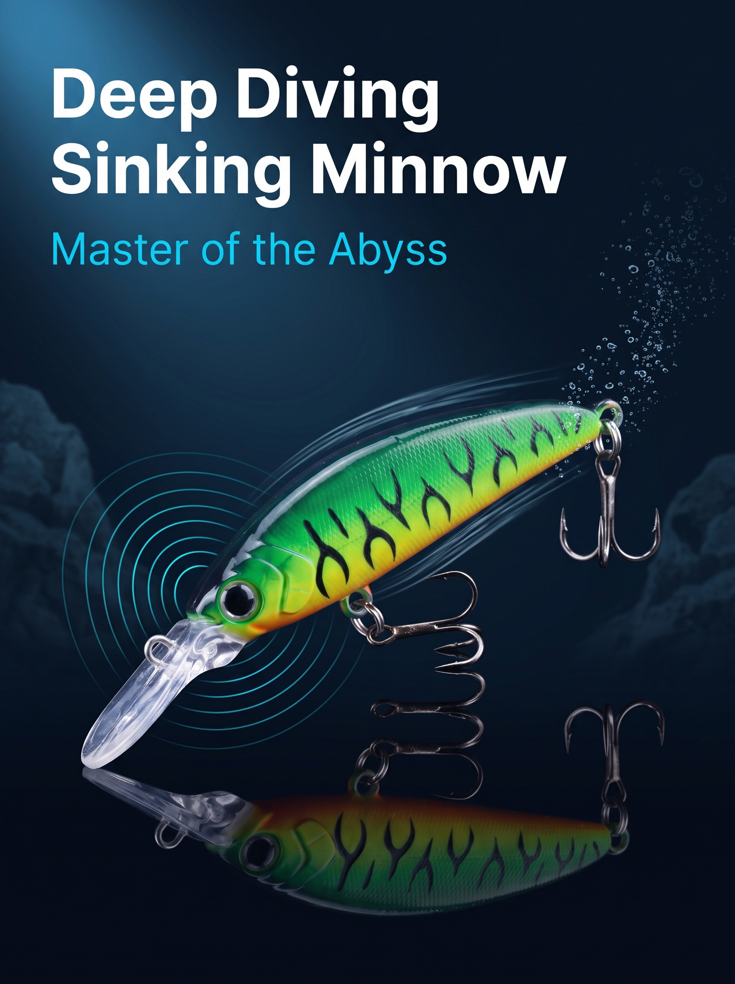 Deep Diving Sinking Minnow - Long Lip Rattle Bait 5.5g/10g