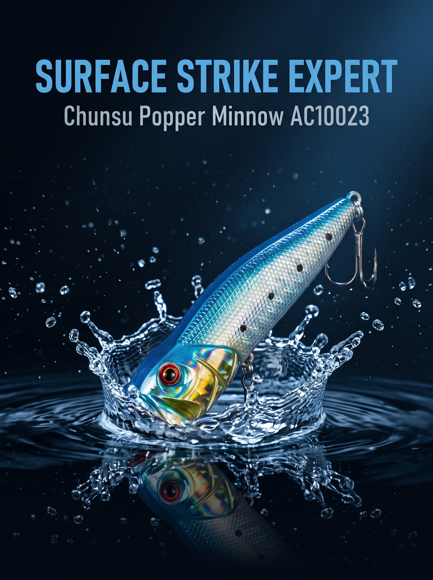 Popper Minnow AC10023 - Topwater Hard Bait 8g/13g