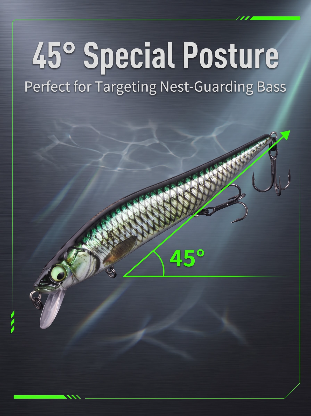 Suspend Minnow Jerkbait - 45 Degree Suspending Hard Bait