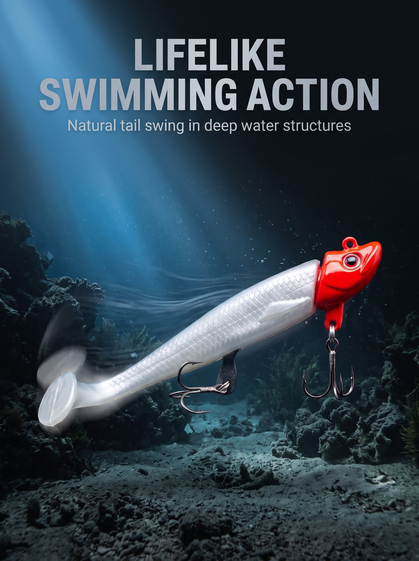 Jighead Swimbait Kit - Sharp Point Lead Head + Soft Bait 15.8g-27.5g