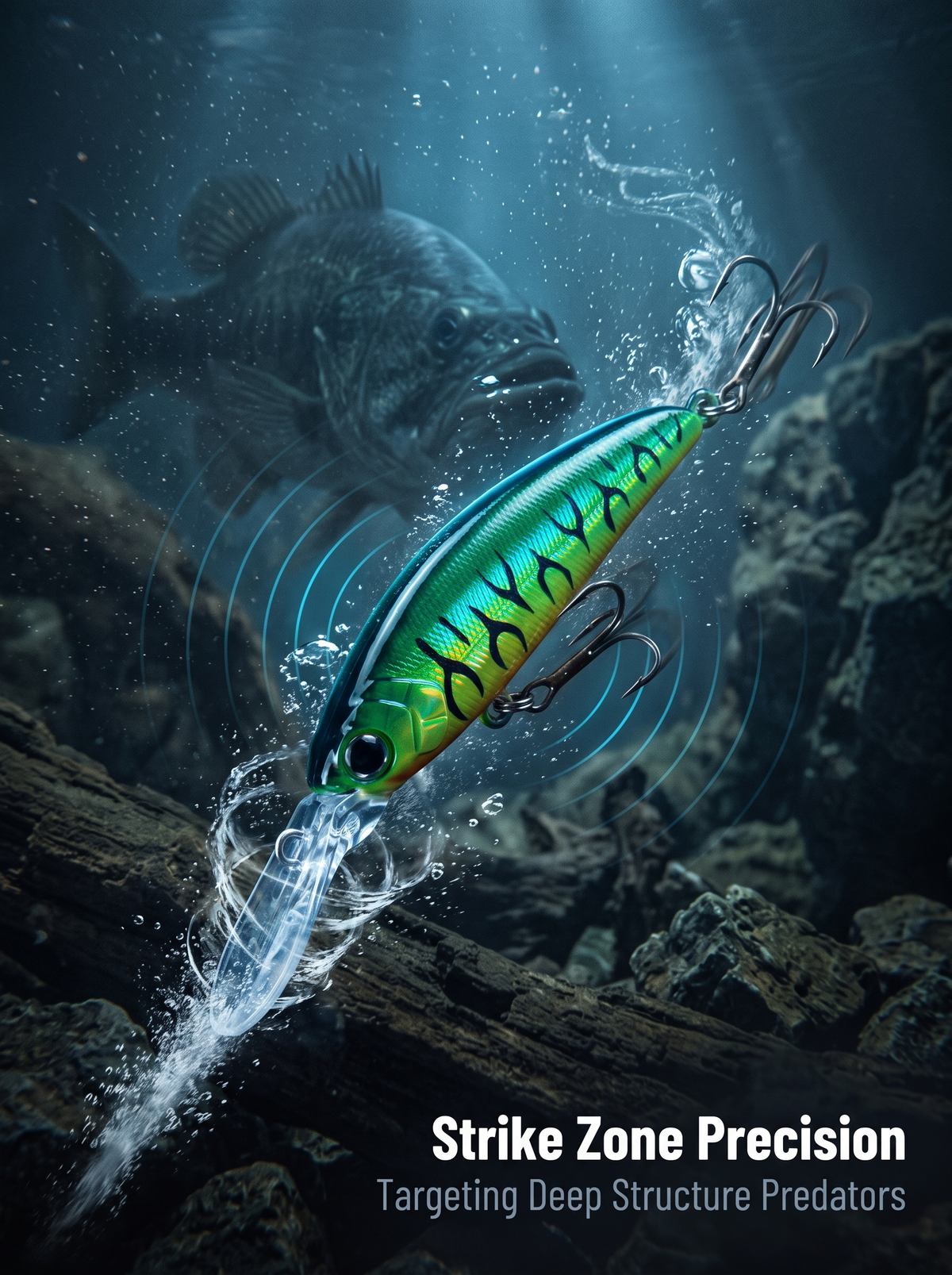 Deep Diving Sinking Minnow - Long Lip Rattle Bait 5.5g/10g