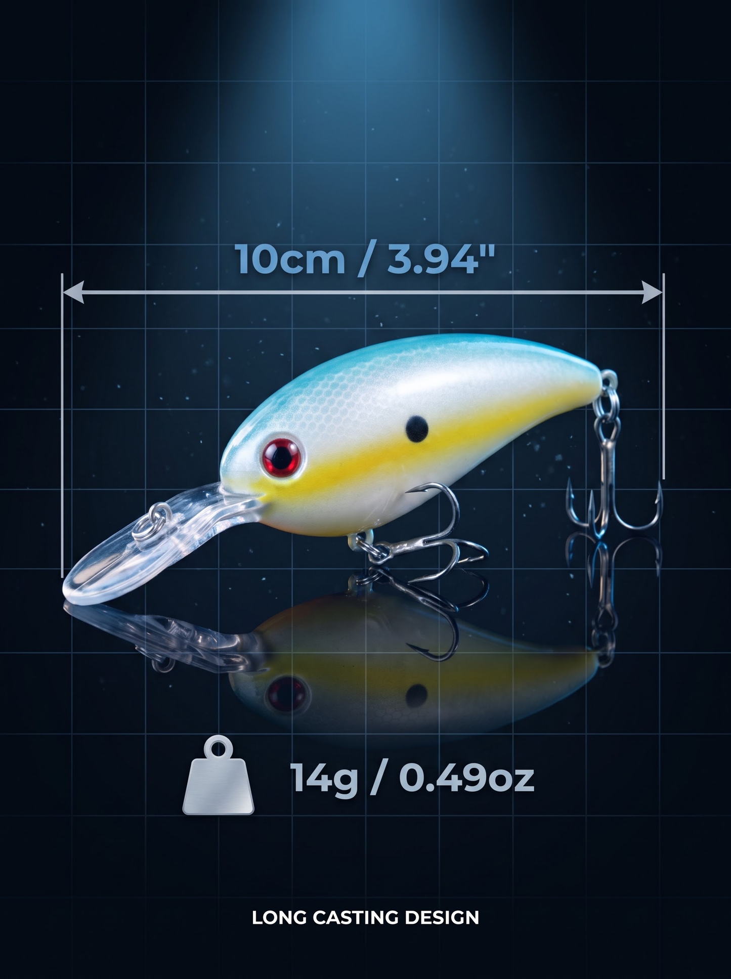 Deep Diving Crankbait CB031 - 10cm 14g Long Cast Hard Bait