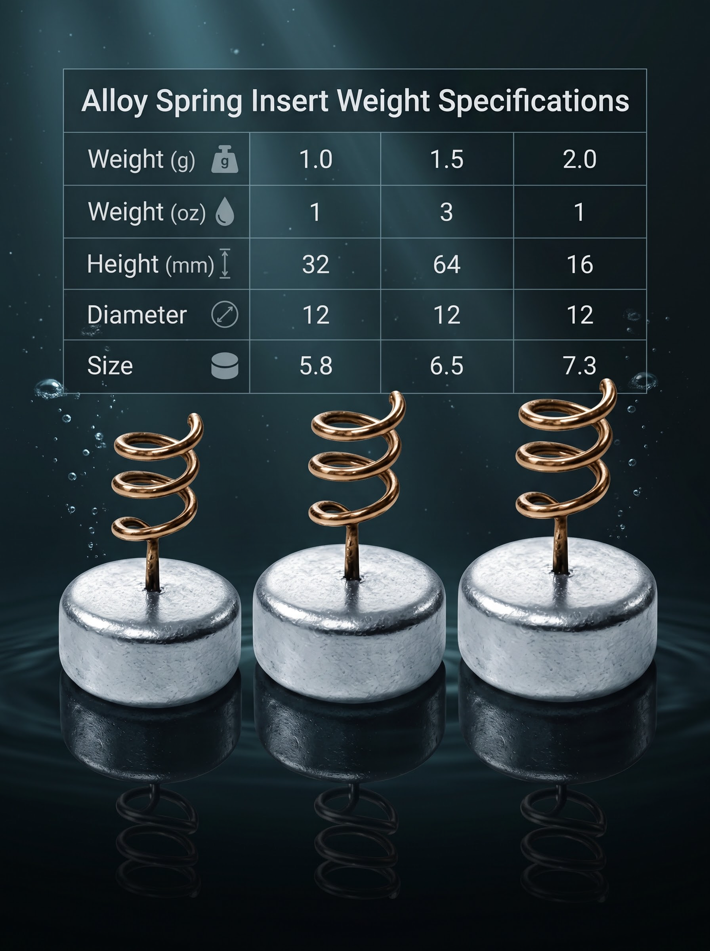 Alloy Spring Insert Weight — Screw-Lock Neko & Ned Rig Weight | 10pc