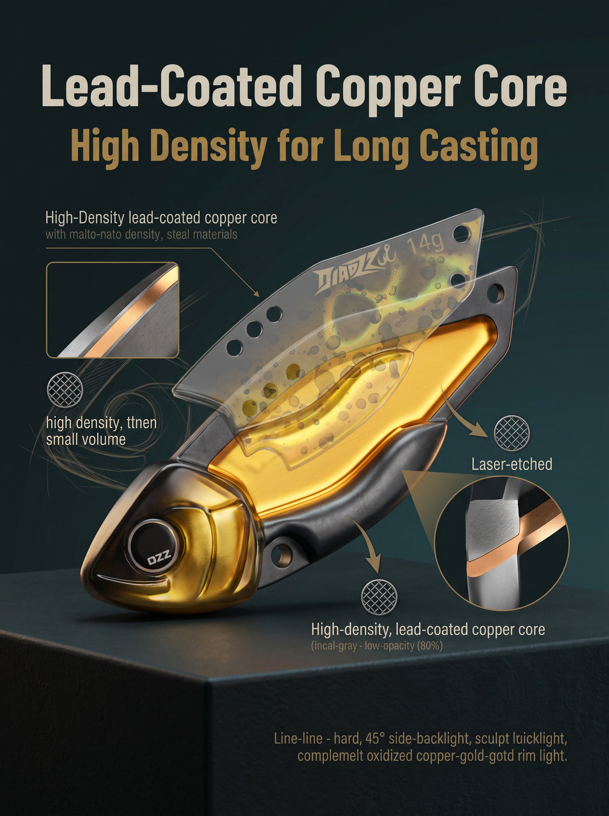 Metal VIB Blade Bait — Long Cast Sinking Vibrating Lure | Full Depth