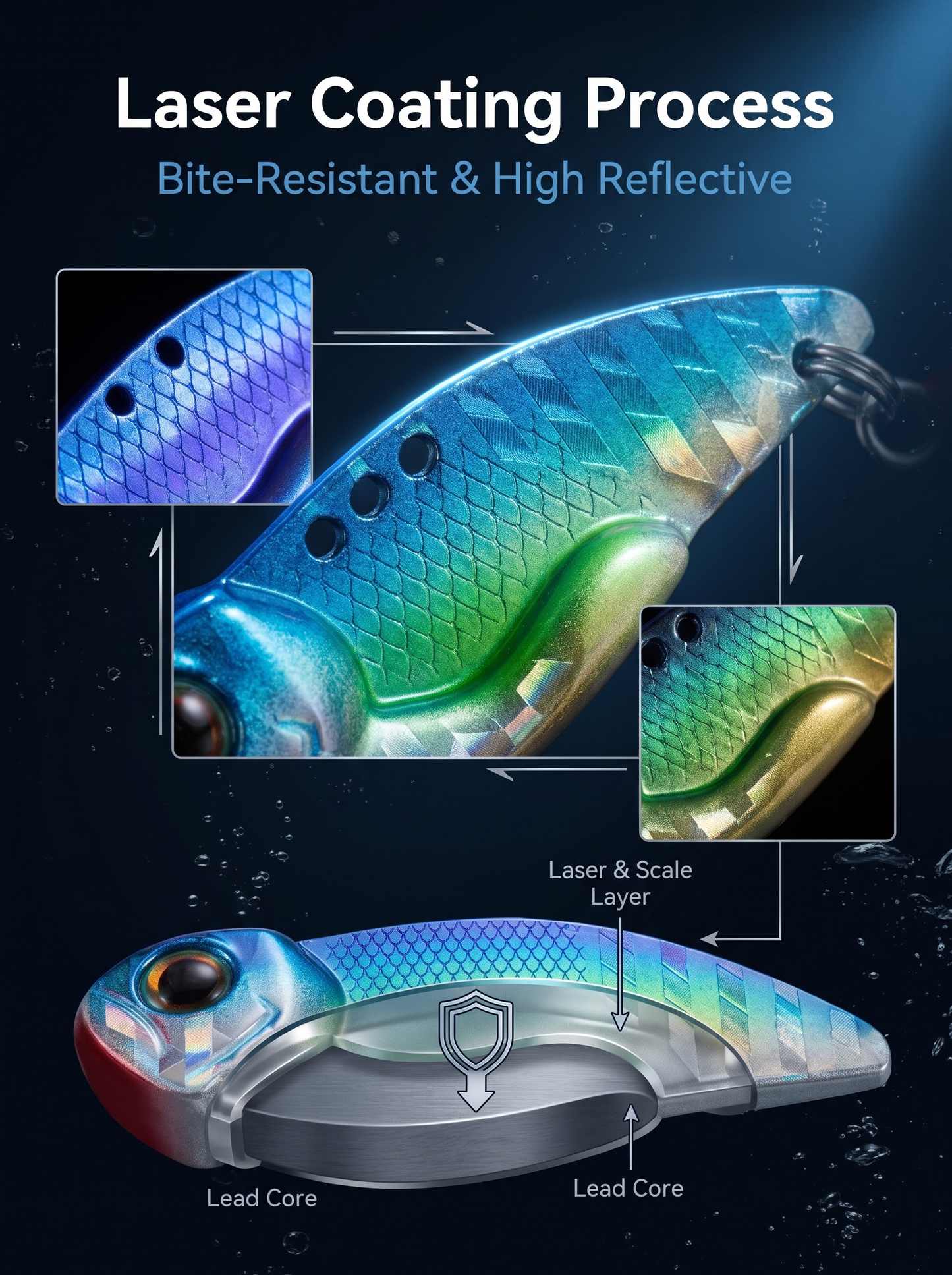 Guangyao Metal VIB AC10012 - Lead Blade Bait 8g/13g