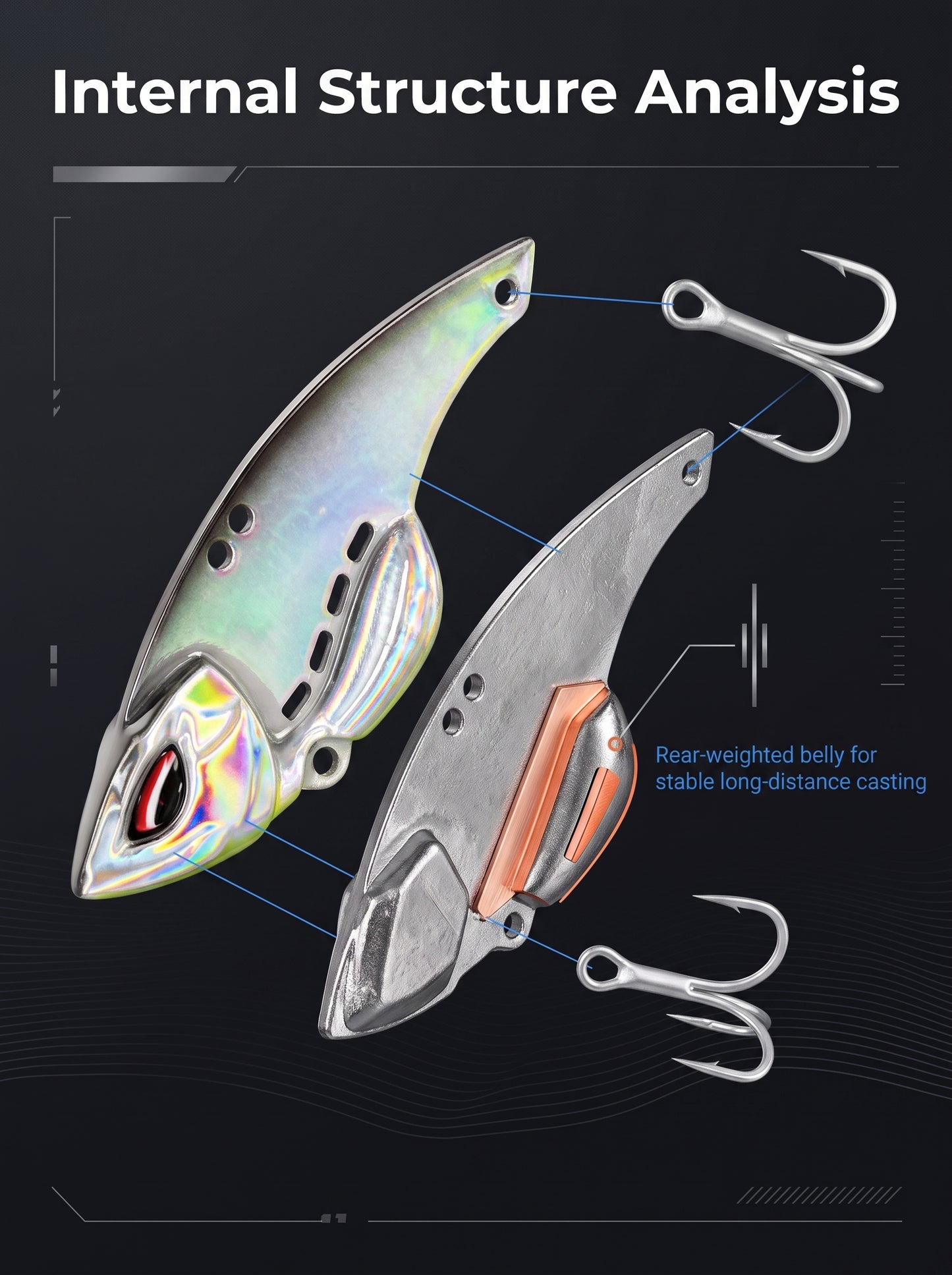 Metal VIB - Lead-Copper Sinking Blade 2.5g-14g