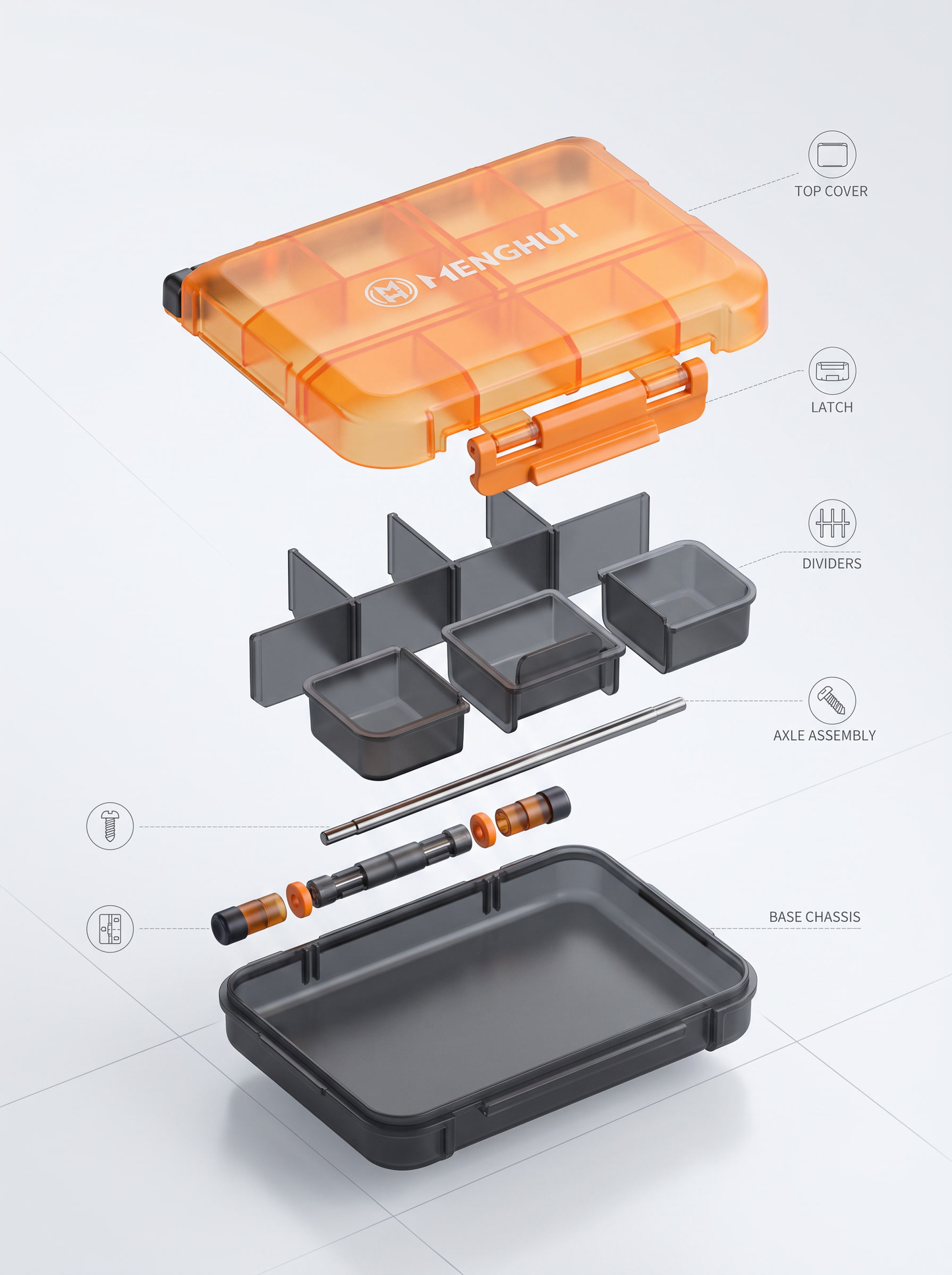 Folding Tackle Box - Dual-Side Compact Lure Storage